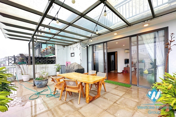 Morden duplex 3 bedrooms apartment for rent in Tay Ho ward, Ha Noi
